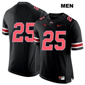 Men's NCAA Ohio State Buckeyes Mike Weber #25 College Stitched No Name Authentic Nike Red Number Black Football Jersey ZX20N71WE